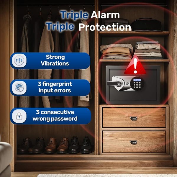BlackSmith Biometric Wall Safe Alloy Steel Anti Theft-4
