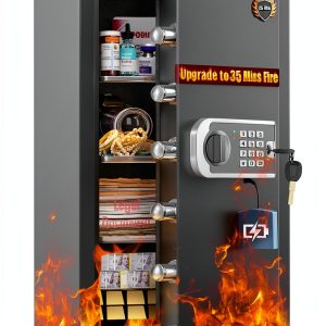 FOWORE Fireproof Safe Electronic Lock Home Security Cabinet-0