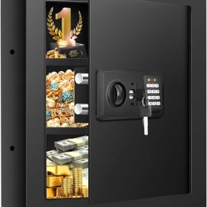Wall Safe GUVELI Heavy Duty Steel Black-0