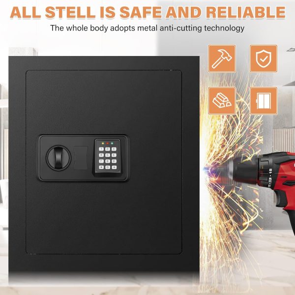 Wall Safe GUVELI Heavy Duty Steel Black-2