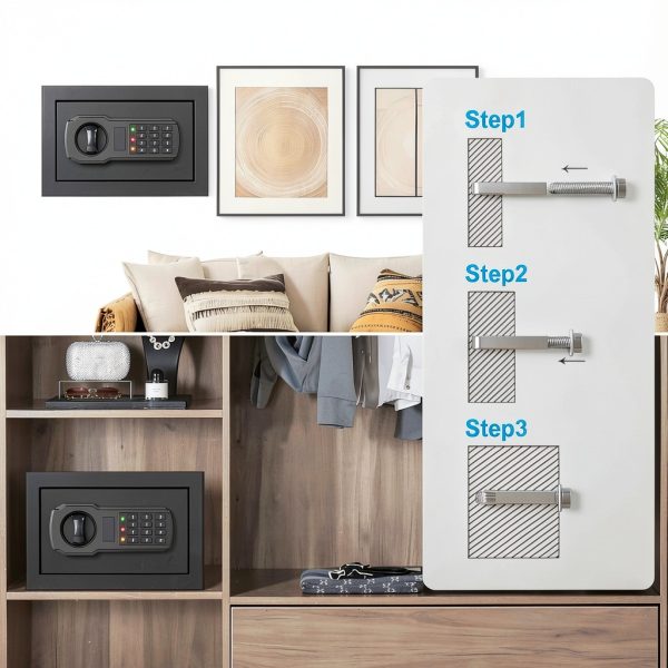 Small Safe EVSUVSRT Cabinet Safe Digital Lock-5