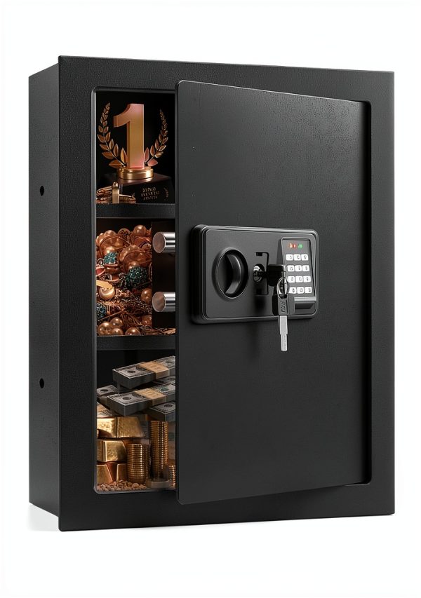 Wall Safe GUVELI Heavy Duty Steel Black Lock-0