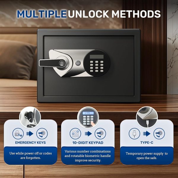 BlackSmith Biometric Wall Safe Alloy Steel Anti Theft-2