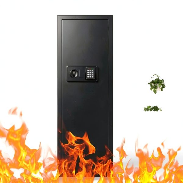 GUVELI Wall Safe Heavy Steel Fireproof Black-1