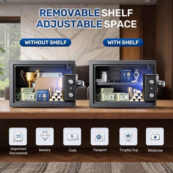BlackSmith Biometric Wall Safe Alloy Steel Anti Theft-6