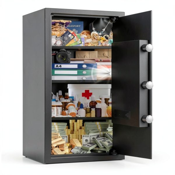 FOWORE Fireproof Safe Electronic Lock Home Office Security-1
