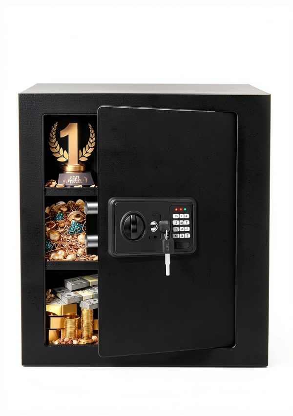 Wall Safe GUVELI Heavy Duty Steel Black Lock-6