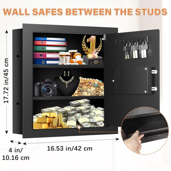 Wall Safe GUVELI Heavy Duty Steel Black-1