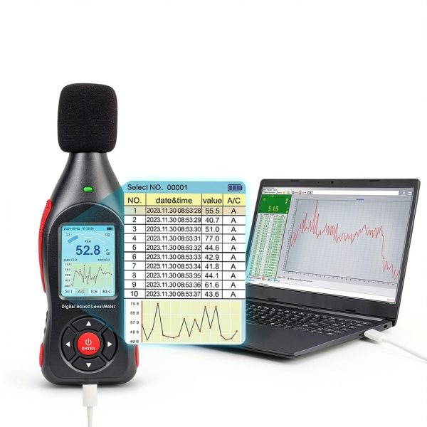 JuviPerpric Digital Sound Meter Black IG-441 Adjustable for-4