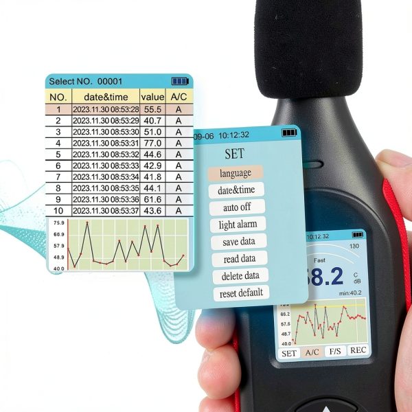 DANOPLUS Decibel Meter Data Logger 30-130dB-3