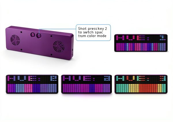 Diyeeni LED Music Spectrum Display ABS Adjustable-4