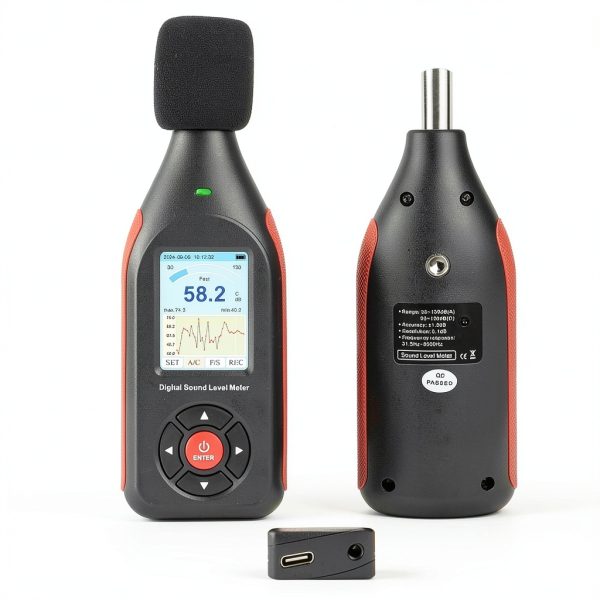 JuviPerpric Digital Sound Meter Black IG-441 Adjustable for-3