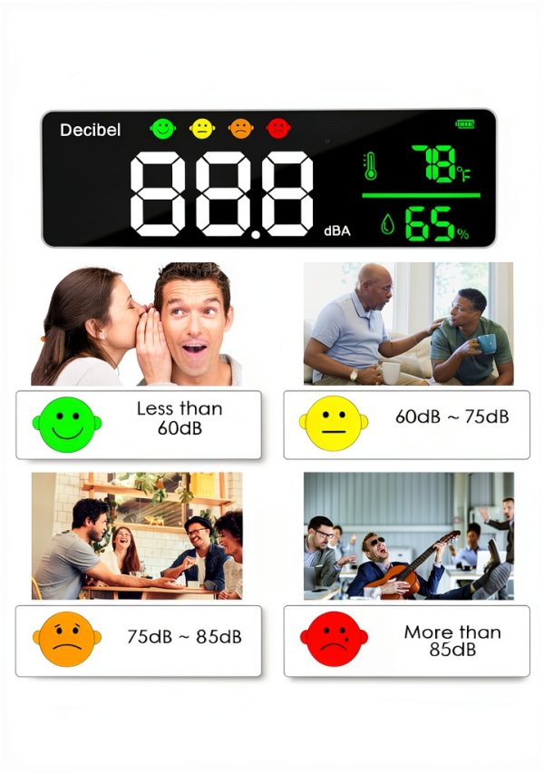 Decibel Meter DANOPLUS DP-336 11 Inch Wall Mount with LED Display-1