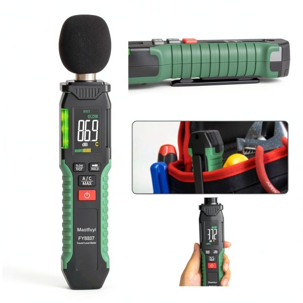 Decibel Meter Mastfuyi FY8837 High Accuracy with A/C Weighting-5