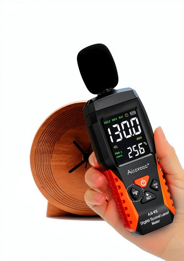 Aicevoos Sound Level Meter AS-K5-1 30-130dB ±1.5dB LCD Alarm-6