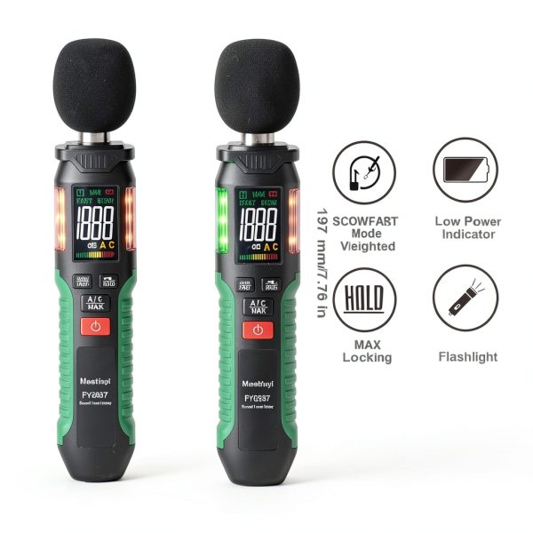 Decibel Meter Mastfuyi FY8837 High Accuracy with A/C Weighting-6