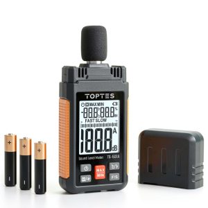 TopTes TS-501A Decibel Meter with A‑Weighting, 2.25" LCD, Max/Min-0