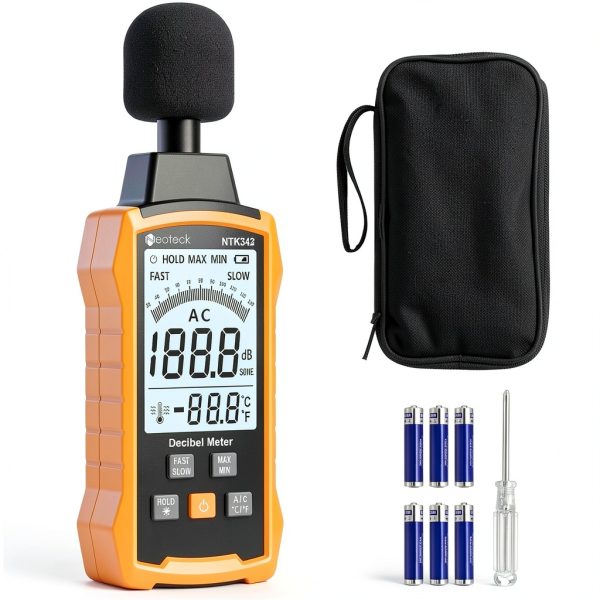Neoteck Decibel Meter NTK342 A/C Weighted Sound Level Meter Fast/Slow-0