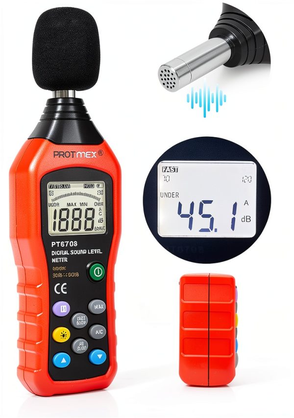 Protmex PT6708 Sound Level Meter ABS Housing Fast/Slow A/C Weighting-2