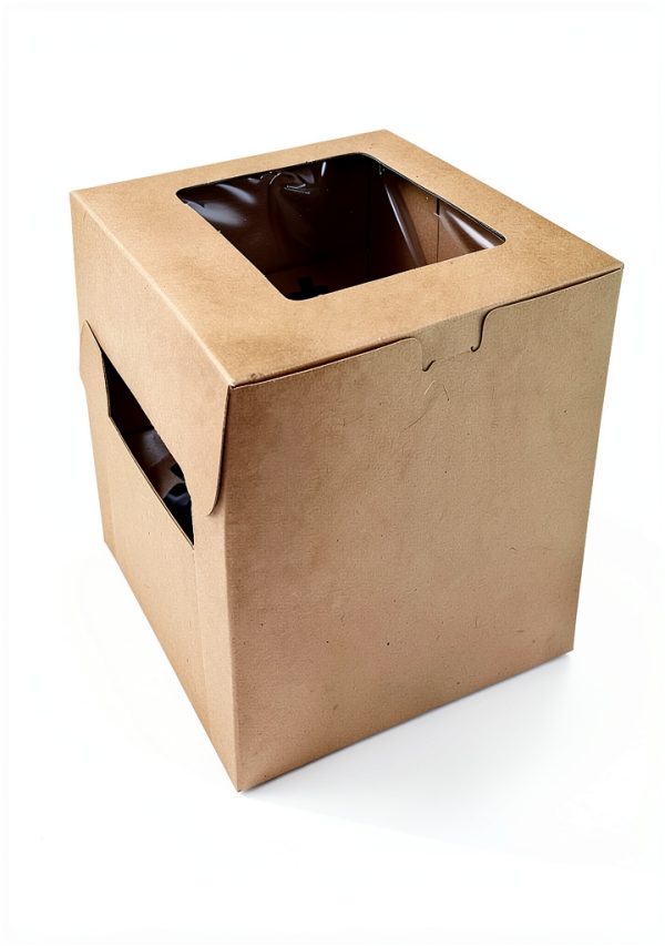 Brown Paper Cupcake Boxes MUMULULU 8 Pack with Clear Window-1