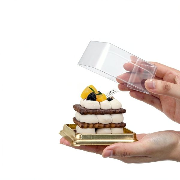 Christmas Small Bakery Boxes Maxdot 300pcs 50 Set with Clear Lids-2