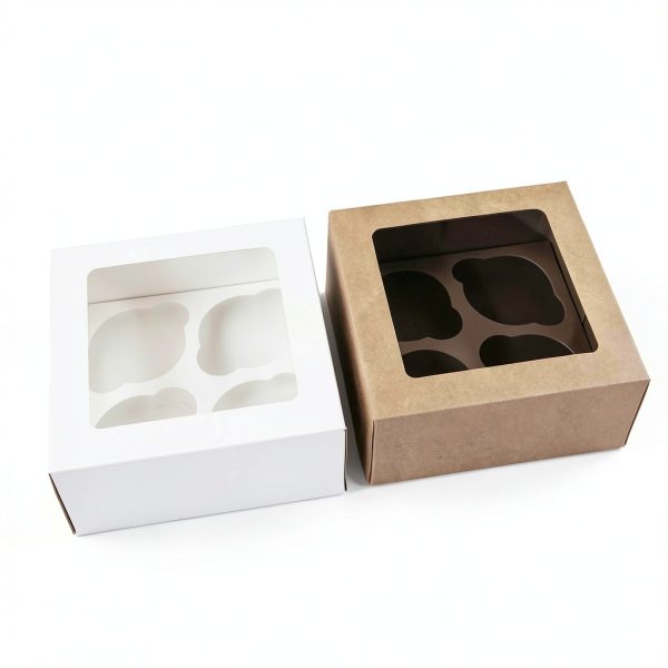 Kraft Paper Cupcake Boxes WANOU 15‑Piece Set with Clear Window-7