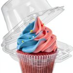 LotFancy Cupcake Containers 100 Clear Plastic Dome Lid Stackable-0