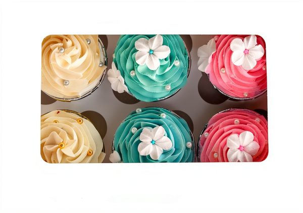 Cupcake Boxes with Inserts 6 Holders Large White Window Box by LanYang-8