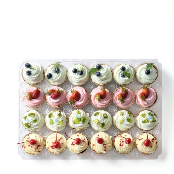 Stackable Cupcake Carrier Holders by Gencywe – 24 Pack with 240 Liners-5
