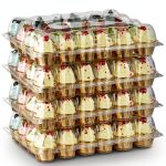 Stackable Cupcake Carrier Holders by Gencywe – 24 Pack with 240 Liners-0