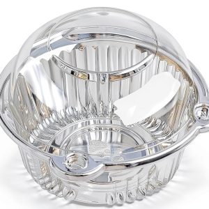 Cupcake Holders Individual,50 PC Cupcake Containers Disposable Clear Plastic Single Muffin Dome Holders Cases Individual Cupcake Boxes Bulk (white, 50 pcs)-0