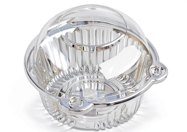 Cupcake Holders Individual,50 PC Cupcake Containers Disposable Clear Plastic Single Muffin Dome Holders Cases Individual Cupcake Boxes Bulk (white, 50 pcs)-0