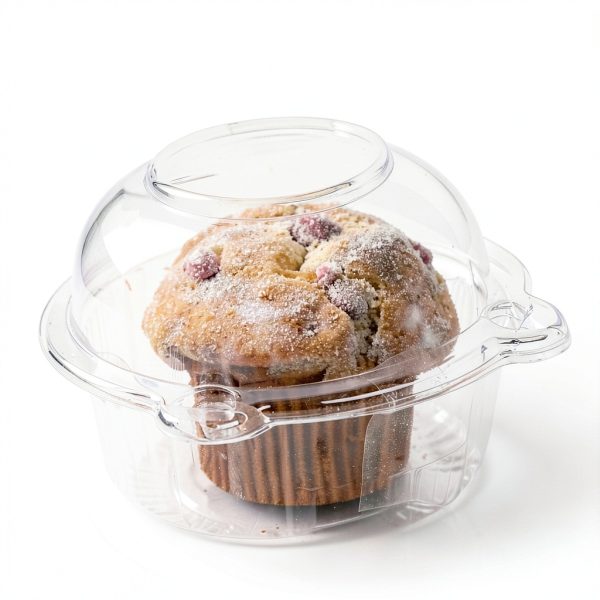 Cupcake Holders Individual,50 PC Cupcake Containers Disposable Clear Plastic Single Muffin Dome Holders Cases Individual Cupcake Boxes Bulk (white, 50 pcs)-2